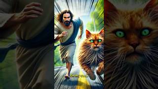 Oh my God Jesus is chasing after a Ugly cat shunned by everyone😲 jesus shorts [upl. by Niamor]