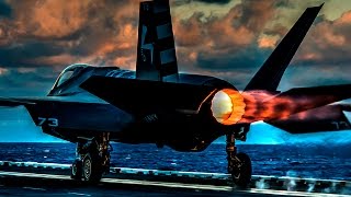 F35C Full Afterburner Night Launch From Carrier [upl. by Medarda]