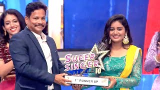 Super Singer Season 10  1st Runner up Jeevitha Emotional Speech  Grand Finale  Vijay tv  Winners [upl. by Kliment]