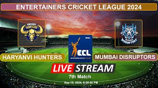 🔴 ECL Live  Haryanvi Hunters vs Mumbai Disruptors Live  HH vs MD  Live Cricket Match Today [upl. by Lehcem]