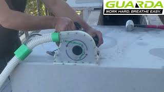 Guarda Systems  Superior Silica Dust Suppression cutting Engineered Stone [upl. by Rebekah]