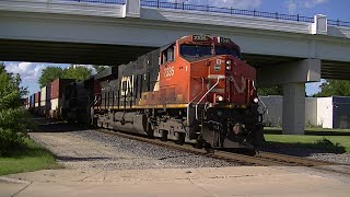 CN 2335 CN 5633 Southbound Internodal Fond Du Lac Wisconsin 06292024 [upl. by Pish]