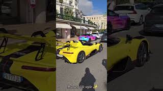 Super cars in Monaco 💦 shorts car luxurycars luxury music monaco [upl. by Tebzil]