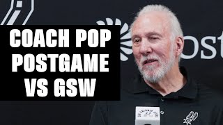 Coach Pop Postgame Press Conference vs Warriors  3112024 [upl. by Seaton]