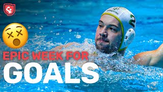 Lobs Backhands and Outlandish Finishes 🤯  Best Goals  Water Polo Champions League Matchday 3 [upl. by Anera]