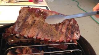 Low and Slow Spare Ribs Green Egg [upl. by Filmer232]