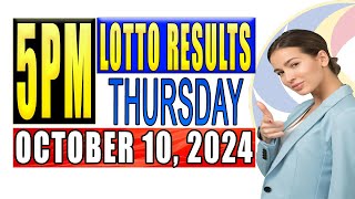 Thursday 5PM 2D and 3D Swertres lotto result today October 10 2024 [upl. by Gatias]