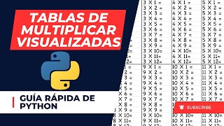 Guía Rápida de Python Tablas de Multiplicar Visualizadas [upl. by Whang]