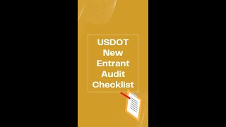 USDOT New Entrant Audit Requirement  Motor Carrier Requirement Within Your First 12 Months [upl. by Winou]