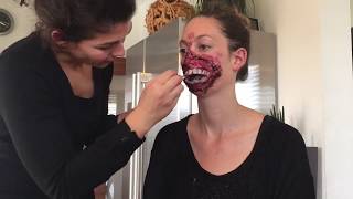 Gruselmaske mit Dermawax  HalloweenSchminkidee im Zeitraffer  TimelapseTutorial [upl. by Anitsyrhk309]