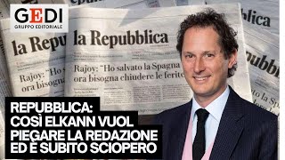 Repubblica in sciopero pesanti ingerenze della proprietà sulla redazione [upl. by Brandais]