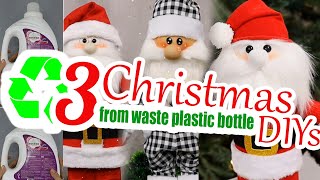 3 Easy LowCost DIY Christmas Santa Claus Ideas from Recycled Materials [upl. by Odlonyer149]