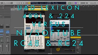 UAD Lexicon 480224 vs NISoftube RC4824 REVERB SHOOTOUT [upl. by Raddie]