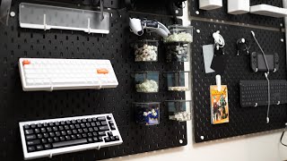 Desk Setup Organization The IKEA Skadis Pegboard [upl. by Melac]