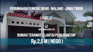 TURUN HARGA NEGO KERAS RUMAH 3 LANTAI PLUS ROOFTOP DI PERUMAHAN PUNCAK DIENG  KOTA MALANG [upl. by Sabu665]