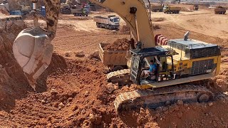 Caterpillar 365C Excavators Loading Trucks For 3 Hours Long  Mega Machines Channel [upl. by Montano]