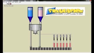 LabVIEW Simulación de dosificado y llenado en botellas [upl. by Arhoz]