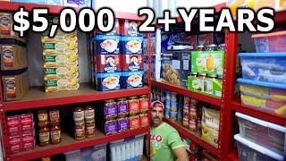 5000 Food Storage 2 Years Supply PREPPERS PANTRY Survivalist Drinking Water Freeze Dried Ready EAT [upl. by Ecyac]