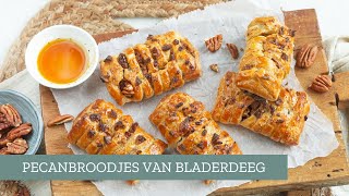 Zoete pecanbroodjes van bladerdeeg 💛  LeukeReceptennl [upl. by Nivla]