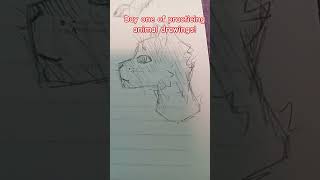 3 day 1 of drawing animalscats drawing cats sketch day1 art [upl. by Aniez]