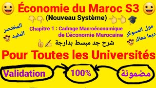 Économie du Maroc S3  Cours Résumé Mix 👍✍️Chapitre 1 🤠   Pour Toutes les Universités au Maroc [upl. by Sivla951]