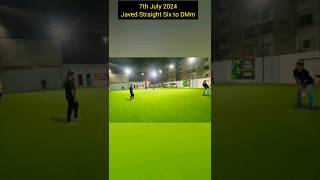 Flat Straight Six to Left Arm Spinner Javed vs Danish GaliCricket youtubeshorts shorts [upl. by Atenaz]