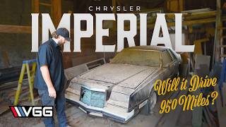 BARN FIND Chrysler Imperial Parked 22 Years Will It RUN AND DRIVE 950 Miles Home [upl. by Folberth]