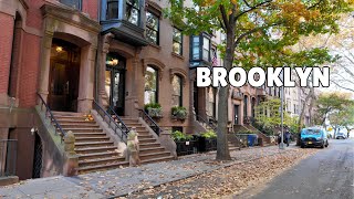 Brooklyn Heights 4k Virtual Walking Tour  New York City 4K 🍂🍁 [upl. by Vergil]