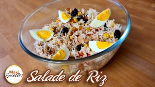 Salade de Riz au Thon  Recette Facile et Rapide [upl. by Nylarat]