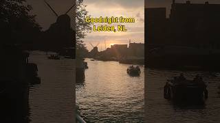 Canal Sunset in Leiden Netherlands travel dutch [upl. by Ytissahc]