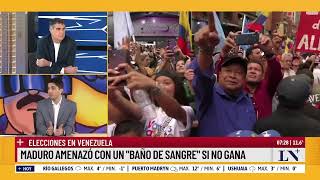 Elecciones en Venezuela Maduro amenazó con un quotbaño de sangrequot si no gana [upl. by Saile]