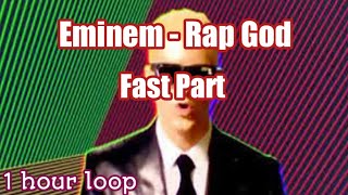 Eminem  Rap God Fast Part 1 hour loop [upl. by Rossing581]