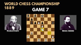 Steinitz vs Chigorin  World Chess Championship 1889  Game 7 [upl. by Norted]