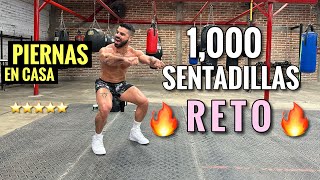 Ejercicios de PIERNAS Y GLUTEOS en Casa 40 Minutos Reto de 1000 Sentadillas SIN MATERIAL [upl. by Balough]