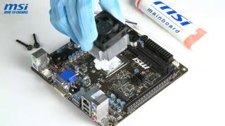 MSI Applying thermal paste on a AMD AM1 APU [upl. by Frendel]