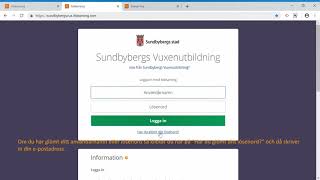 Sundbybergs vuxenutbildning – så loggar du in i Itslearning [upl. by Herwin41]