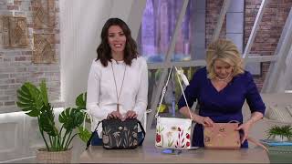 Tignanello Embroidered Leather Crossbody Bag  Madison on QVC [upl. by Anahir361]