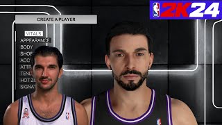 Peja Stojakovic Face Creation 2K24 pejastojakovic 2k24 [upl. by Rapsag382]