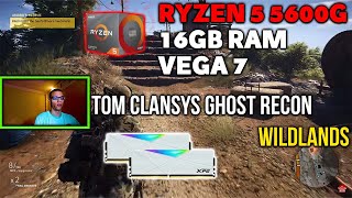 Tom Clancys Ghost Recon Wildlands Ryzen 5 5600G 16 GB Ram Vega 7 Benchmark [upl. by Seuqirdor]