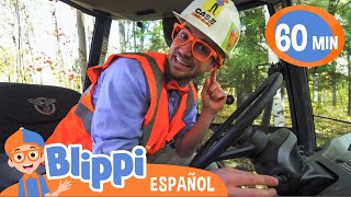 Aprendamos sobre retroexcavadoras  Aprende con blippi  Videos educativos para niños [upl. by Aicemat314]