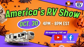 Americas RV Show Livestream End of Summer Camping Sales  October 30th at 4PM EST [upl. by Calia]