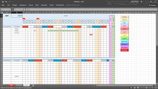 Excel Schichtplan erstellen Monatsübersicht aus Jahresplan [upl. by Onitsirc]