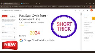 PubSub Qwik Start  Command Line  2024  GSP095 googlecloud qwiklabsarcade2024 [upl. by Conrade327]