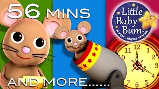 Hickory Dickory Dock  Plus Lots More Nursery Rhymes  56 Minutes Compilation from LittleBabyBum [upl. by Newlin]