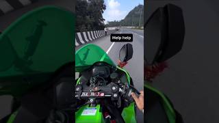 Kawasaki Ninja rider 🔥🚀  kawasaki viralvideo zx10r publicreaction ninjazx10rlover rider [upl. by Ztnahc]