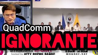 PART 2  QUADCOMM MEMBERS MGA IGNORANTE CONG ACE BARBERS HALATANG IRO NI CONG ROMUALDEZ [upl. by Bibby]