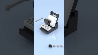 LEGO Tiny Vintage Typewriter 🖋️ A Nostalgic Mini Build [upl. by Essirehc]