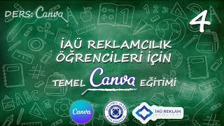 Canva Sıfırdan Tasarım Oluşturma  4 Bölüm [upl. by Ecirtak]