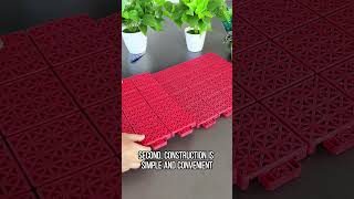 Polypropylene Interlocking flooring for outdoor basketball courts Diy your backyard sports court [upl. by Em377]