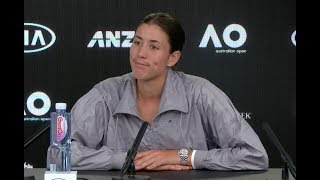 2018 Australian Open press conference Muguruza credits Hsieh SuWei after exit [upl. by Aber]